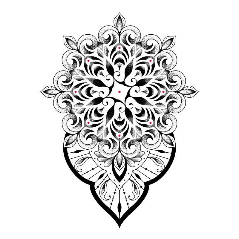 Mandala graphic dot work
