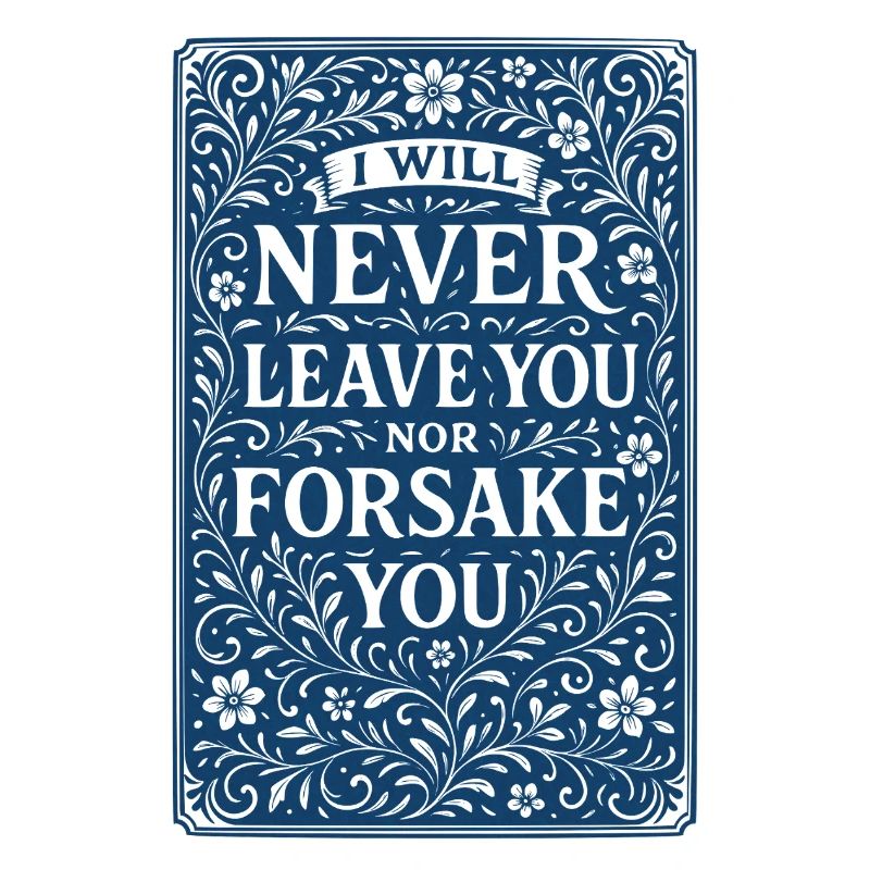 Ich werde dich niemals verlassen oder im Stich lassen