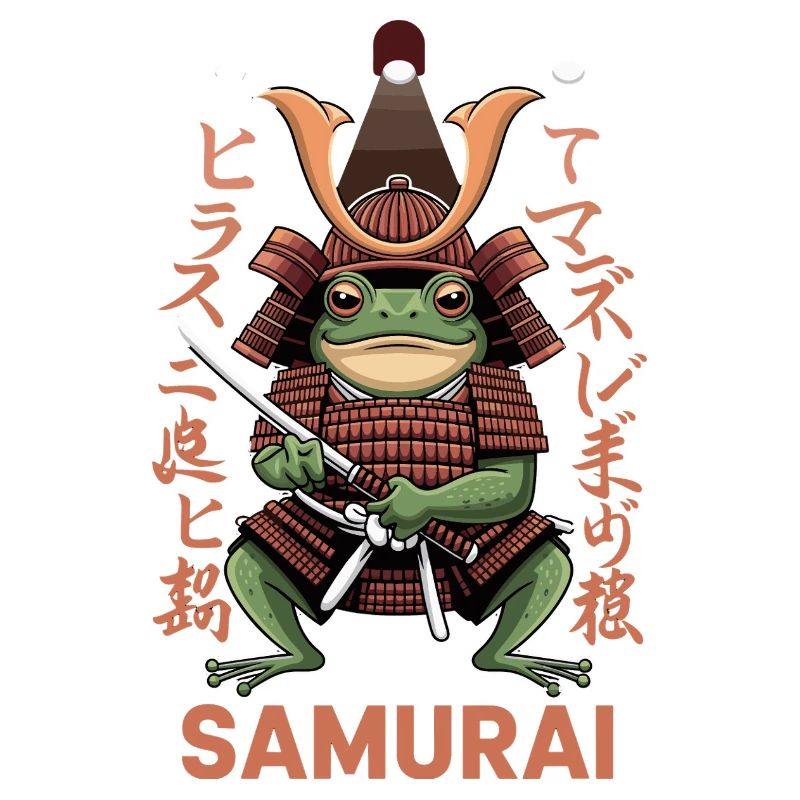 Illustration de guerrier grenouille samouraï avec