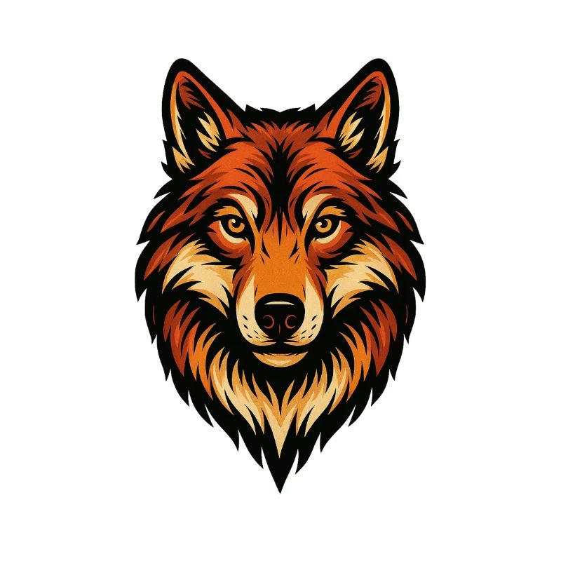 Stylized Fox Head Illustration