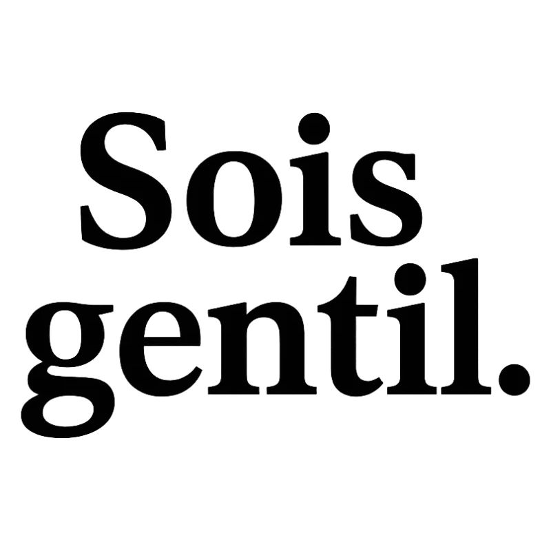 Be Kind: Bold Black Typography