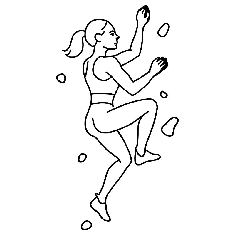 Bouldering Silhouette | Minimalist climber