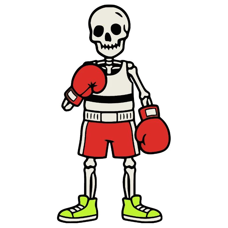 Boxeur squelette – Soirée de combat effrayant