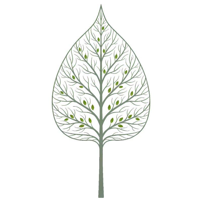 Arbre caché dans la feuille