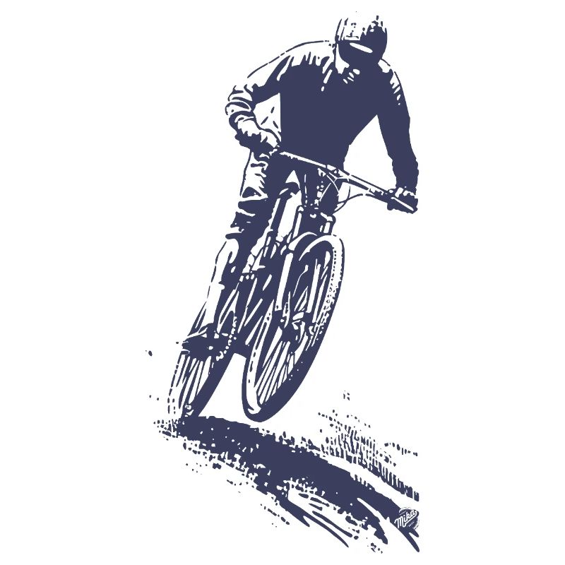 Silhouette de VTT en saut