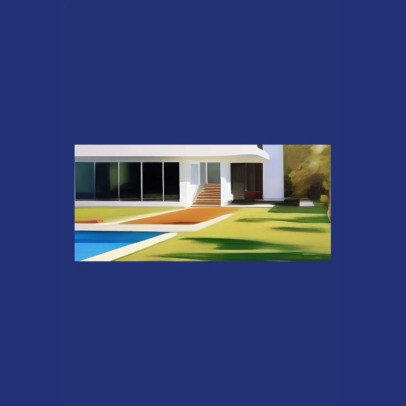 White villa with pool