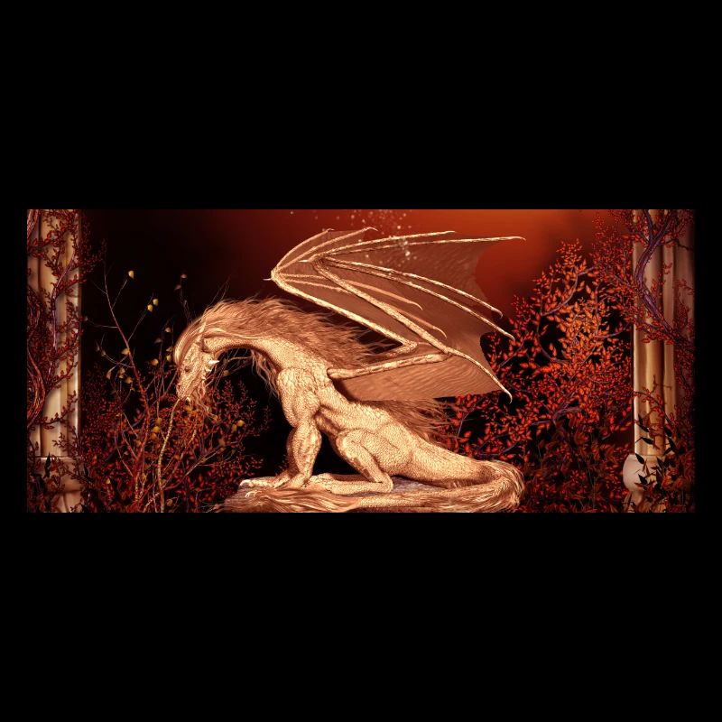 Wundervoller Drache nachts