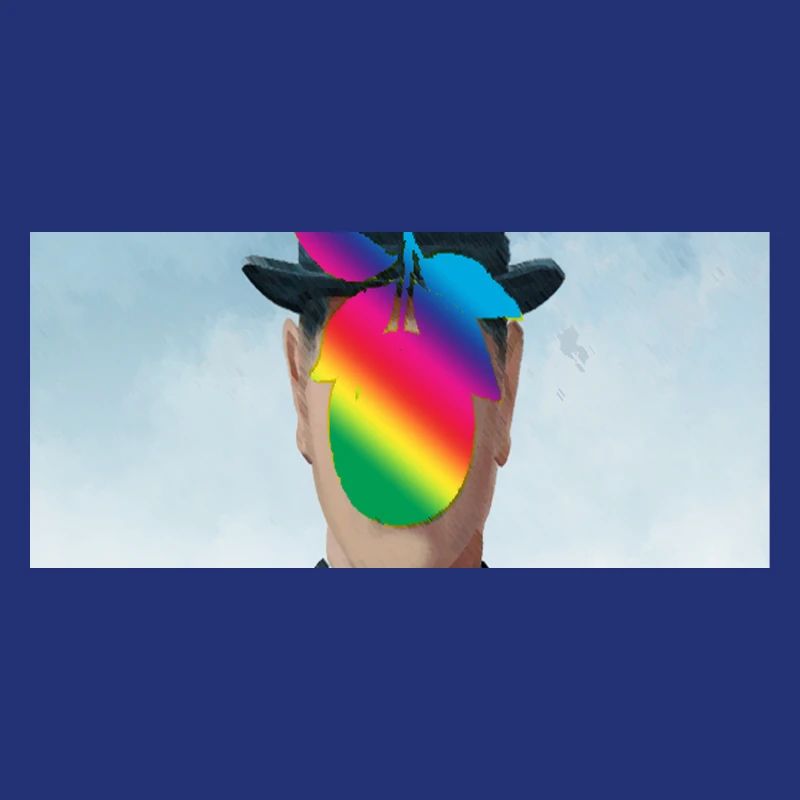 Regenbogen Apfel-Mann