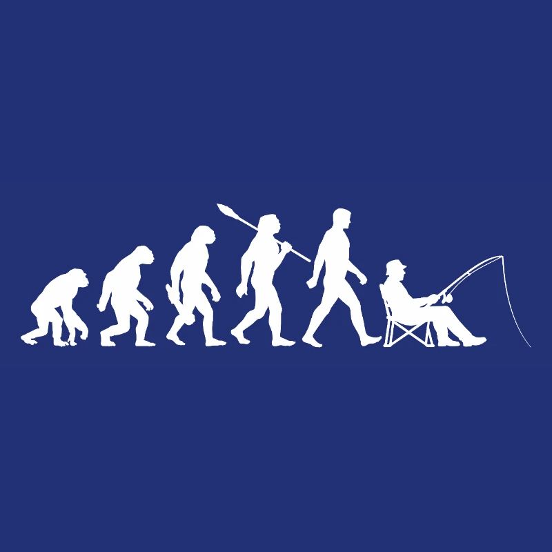 Evolution - Angler, Angeln Geschenk