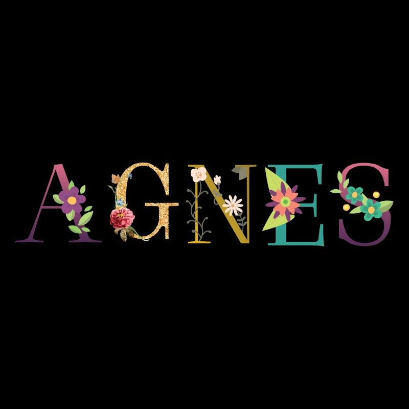 AGNES name decorated with flowers