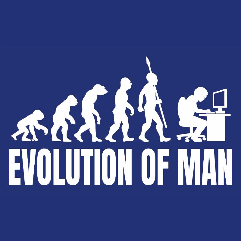 Programmierer Computerfreak Evolution Retro