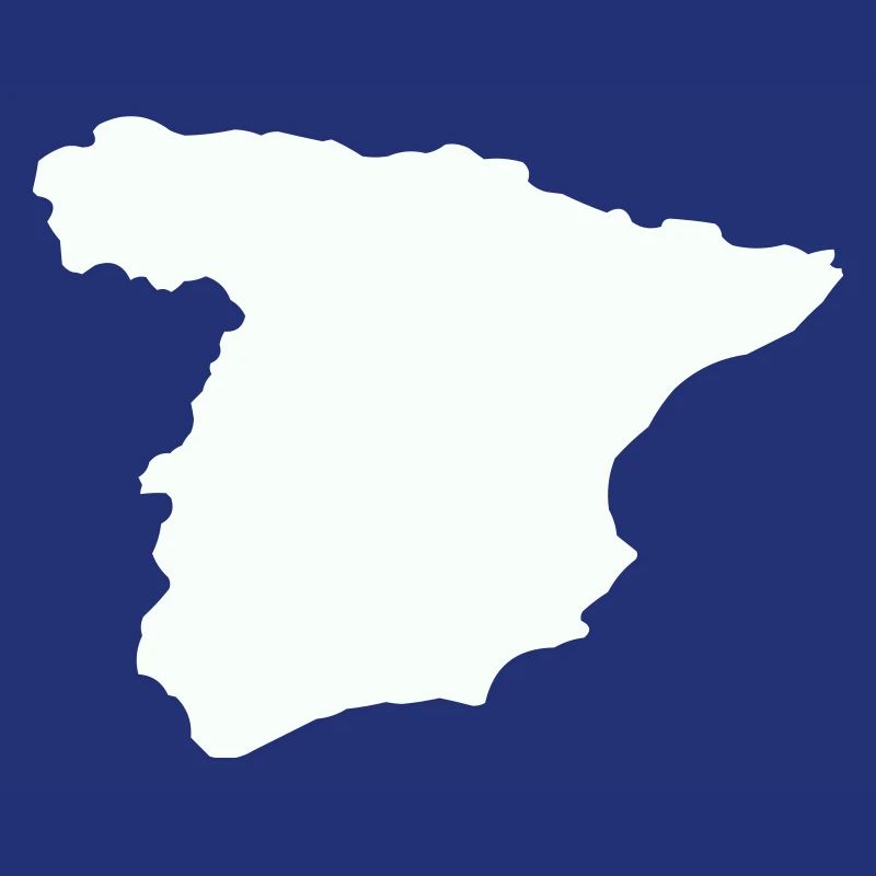 Spanienkarten Silhouettedesign