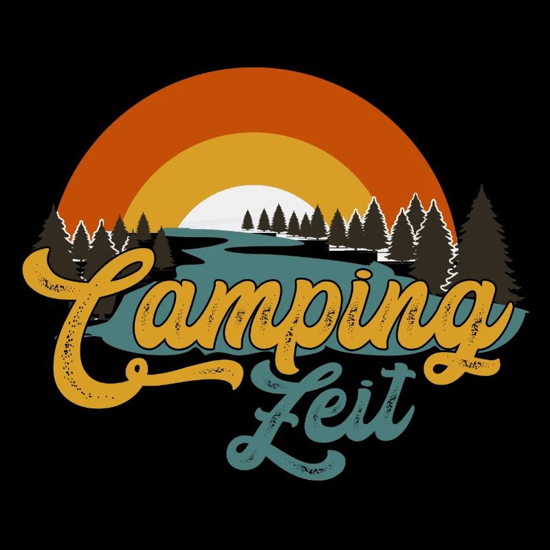 Camper Campingzeit Wohnwagen Grillen Urlaub