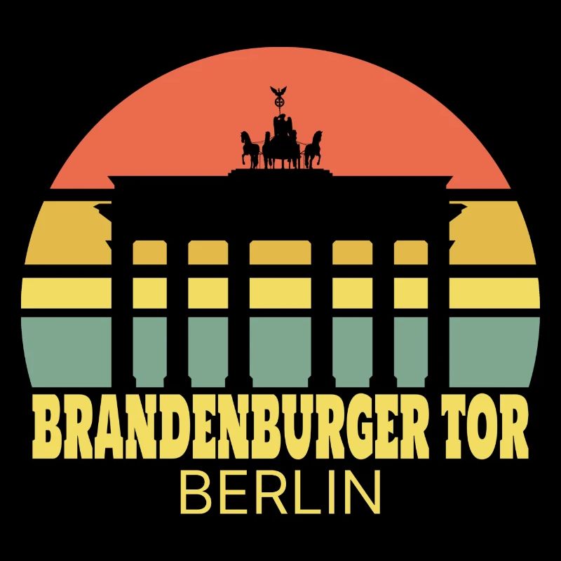 Brandenburger Tor Berlin Silhouette rétro
