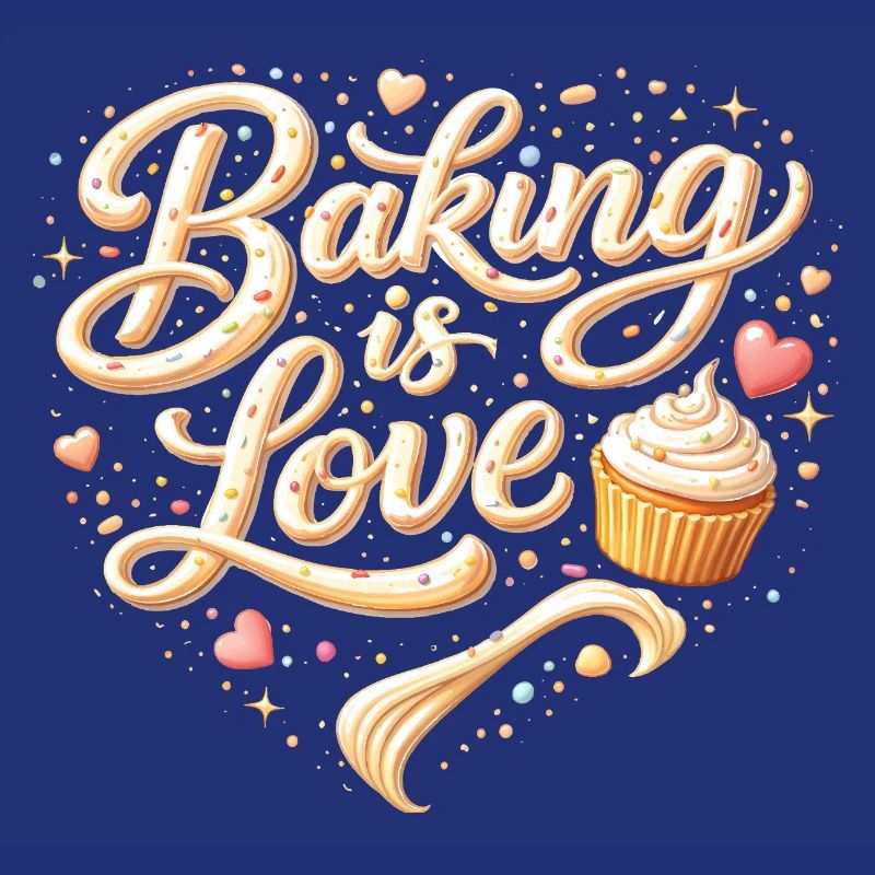 Baking is Love Baking Saying Design