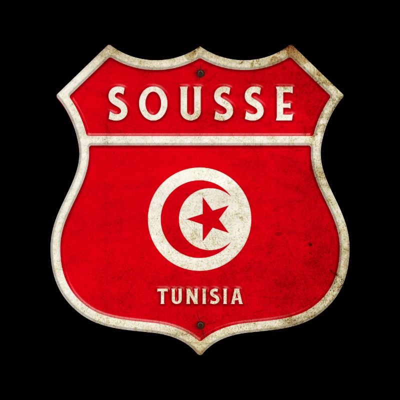 Sousse Tunesien Wappen Flaggen Design