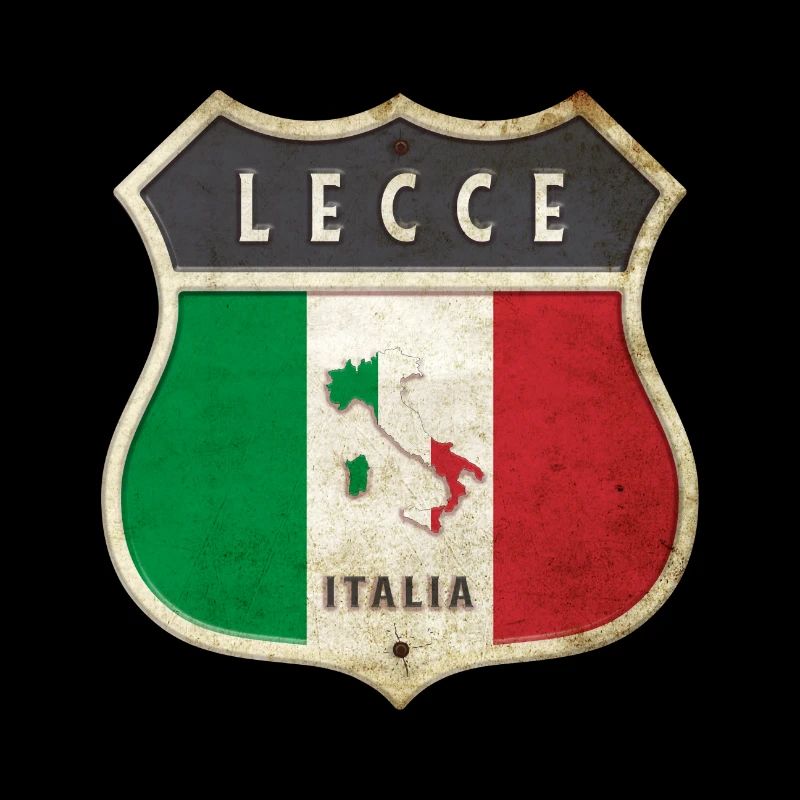 Lecce Italie Armoiries Drapeaux Design