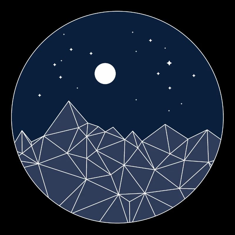 Minimal Mountains – Night Nature Aesthetic
