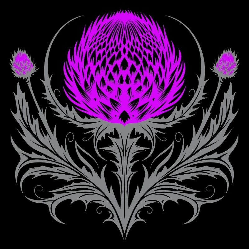 Distel Tattoo Scottish Thistle Botanical Art