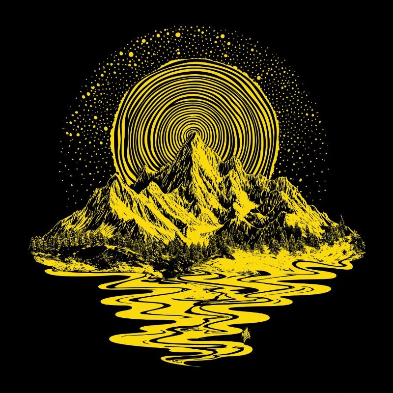 Sonnenkranz über Bergsee