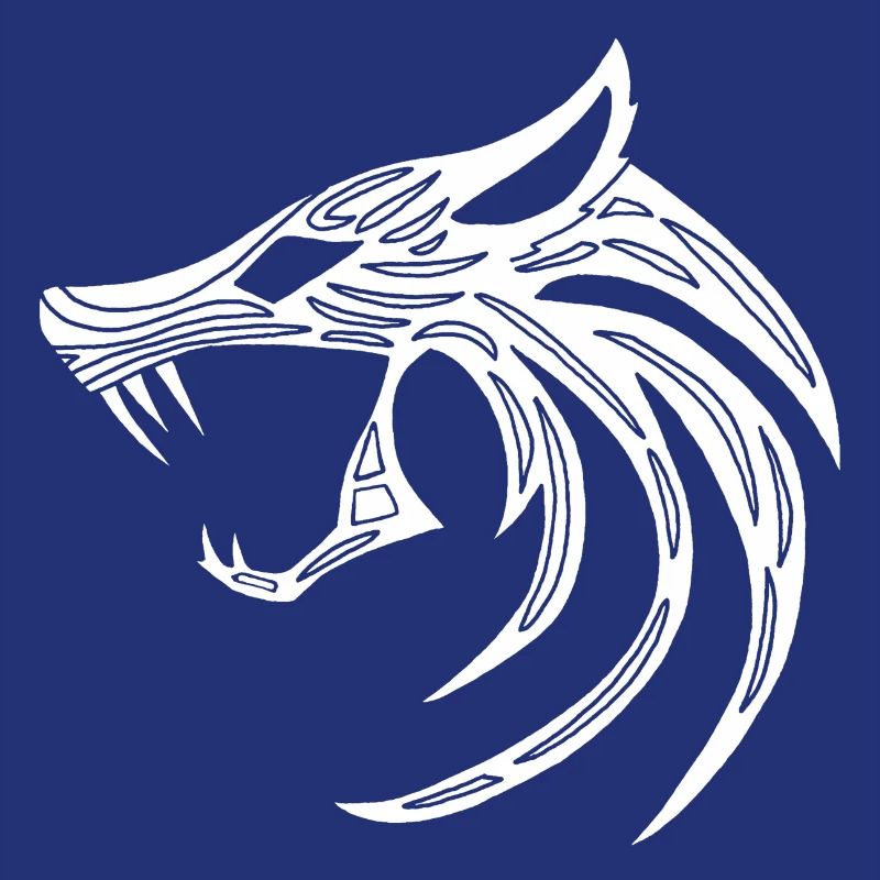 White demonic wolf