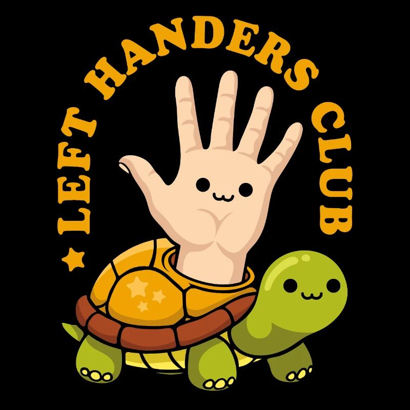 Left Handers Club - Whimsical Turtle