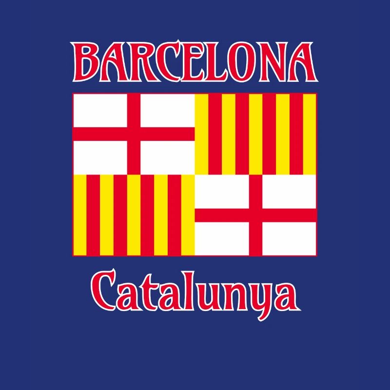 Drapeau de Barcelone en rouge, blanc et jaune