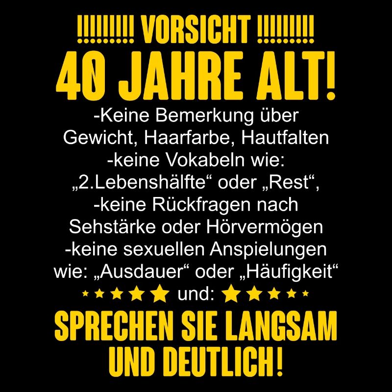 40. Geburtstag Lustiger Spruch Geschenk