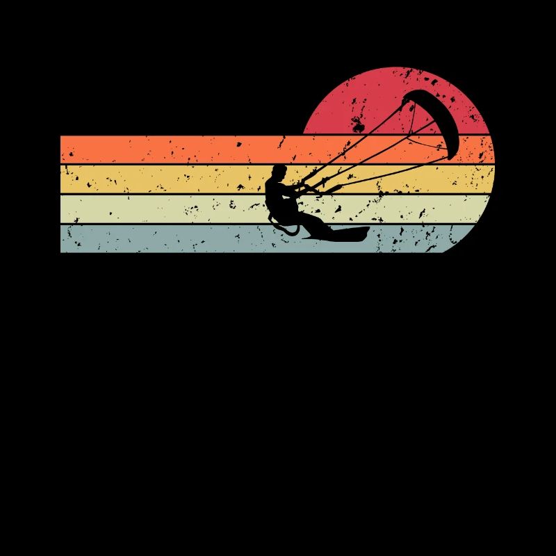 Kitesurf Kitesurfer Kiteboard Rétro Vintage