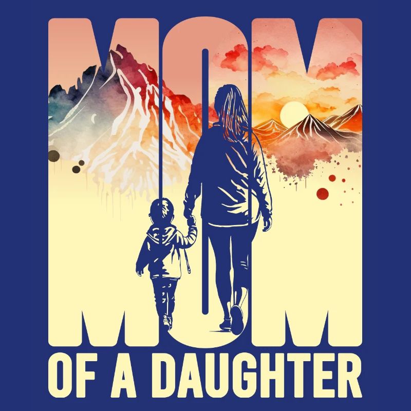 Mutter mit einer Tochter Muttertag Berge Mama Kind