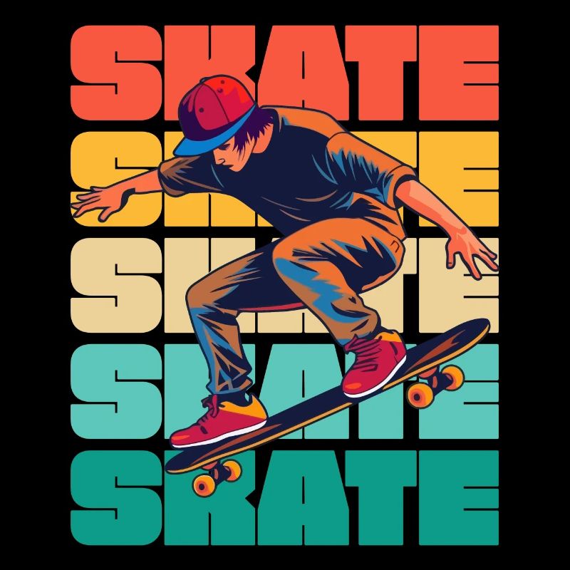 Skateboarding Cool Skater Boy Bunt