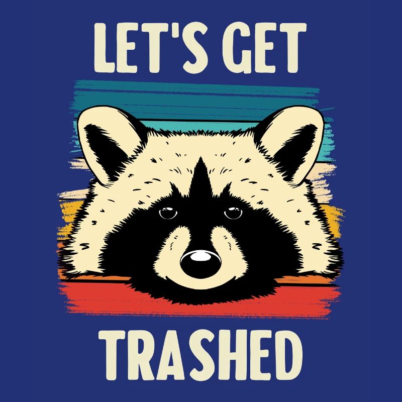 Rayures rétro raton laveur - Let’s Get Trashed
