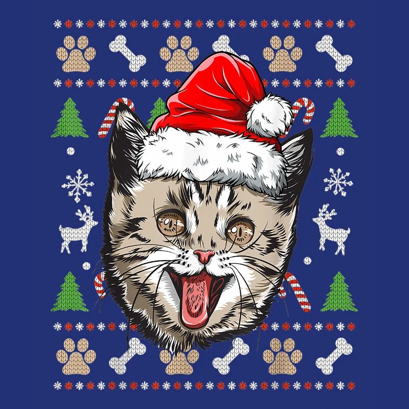 Pull Moche de Noël Chat Mignon idée Cadeau Joyeux