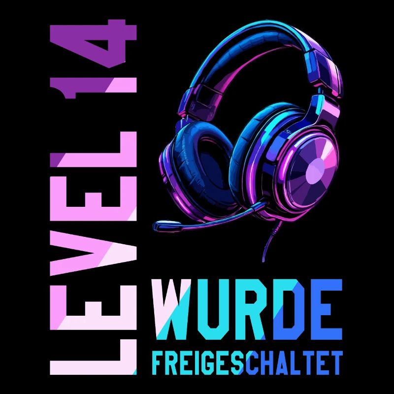 14. Geburtstag Junge Mädchen Teenager Level 14