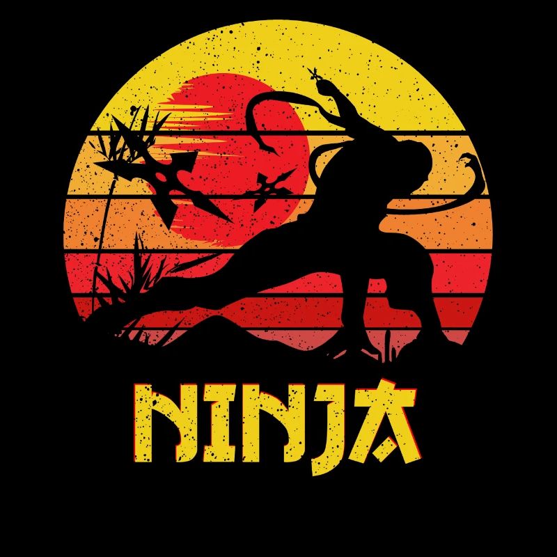 Sunset Ninja Silhouette