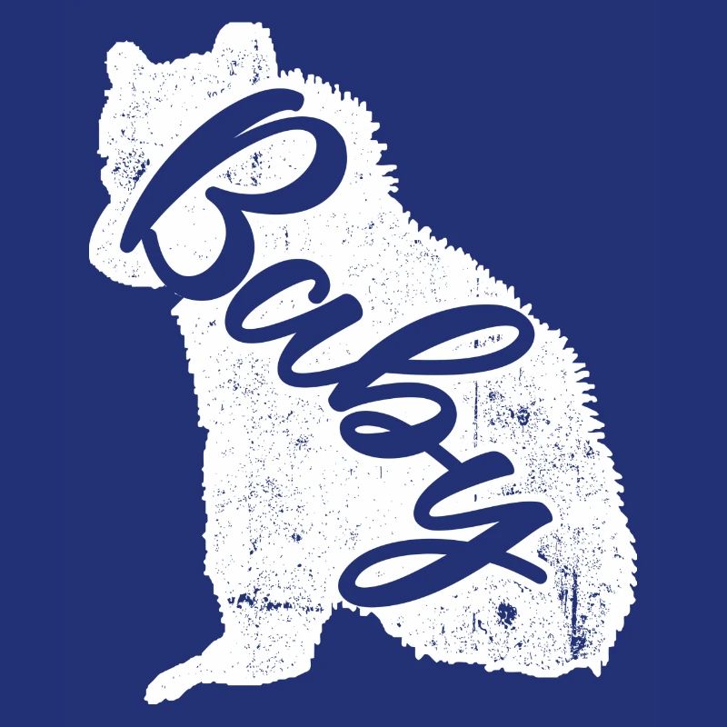 Baby Script Pooch on White Fur