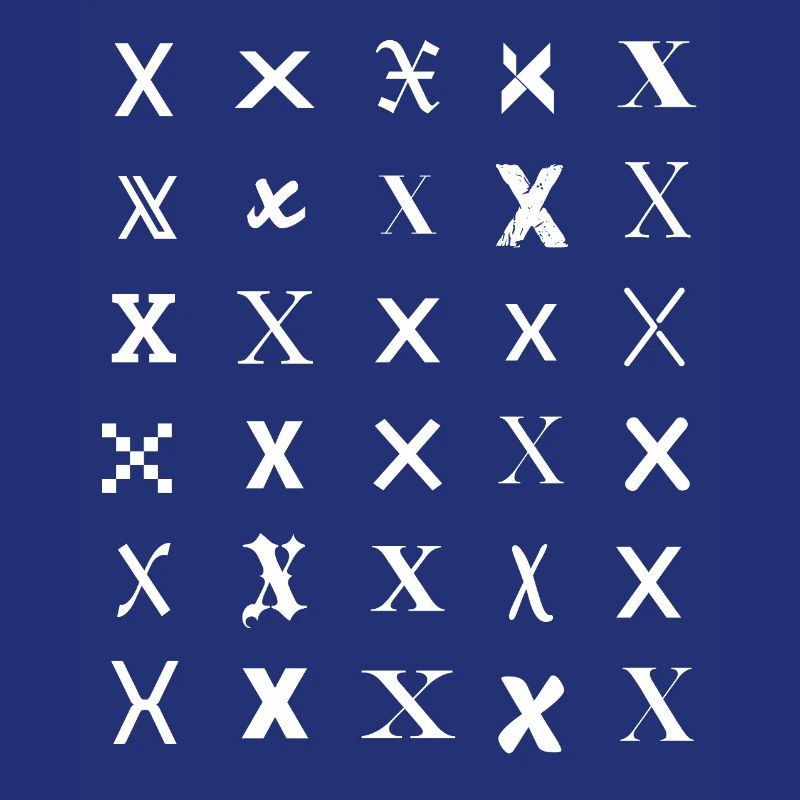Typographie Monogramme X Pattern