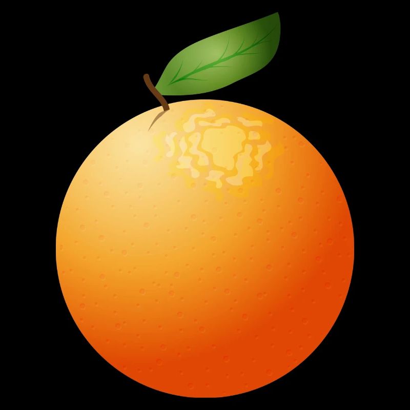 grosse orange juteuse avec feuille