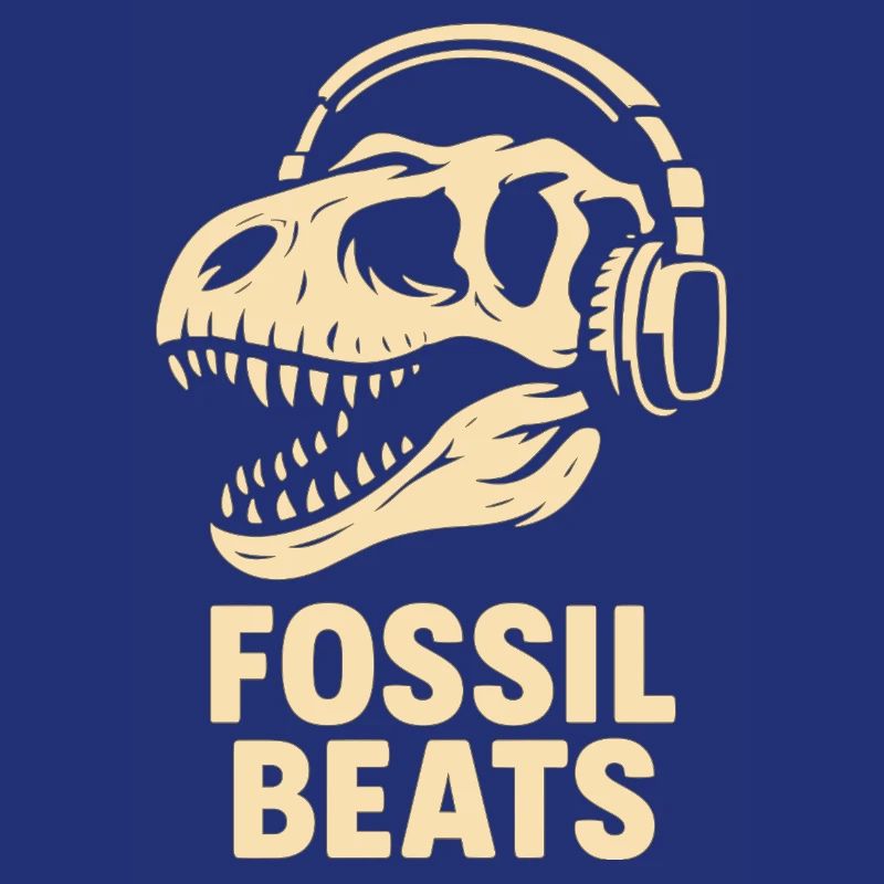 Fossil Beats Dinosaur mit Kopfhörer