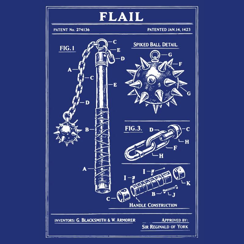 Plan médiéval de fléau de style breveté