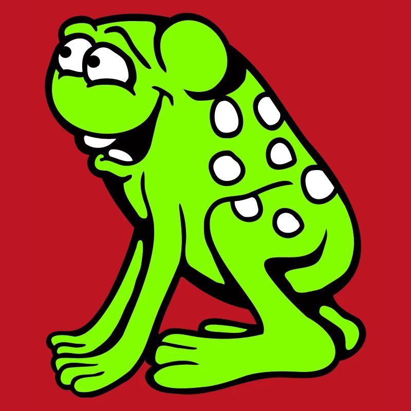 Frog Toad Laughing Funny Silly Cheeky Sitting Comic