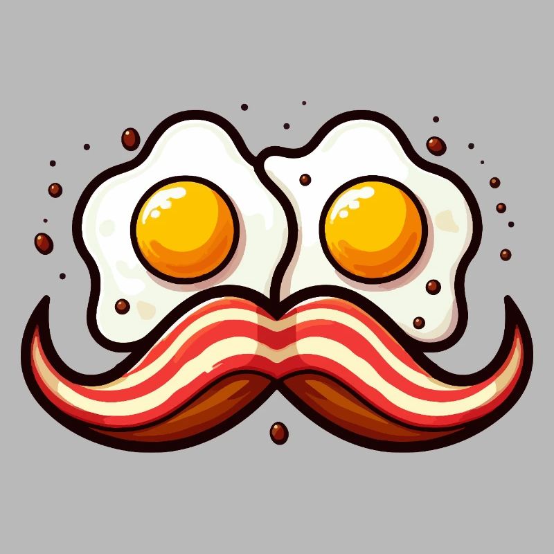 Retro-Ei-Schnurrbart