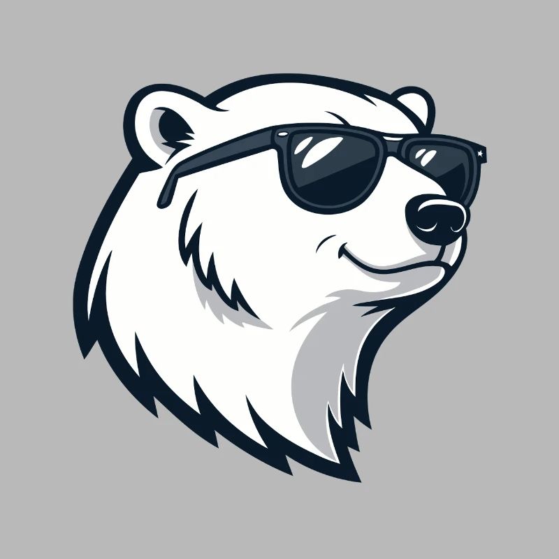 Eisbär mit Brille