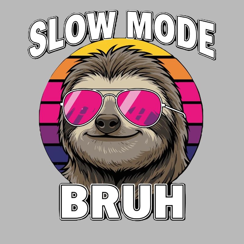 Cool Sloth Mode Ralenti Bruh Rétro