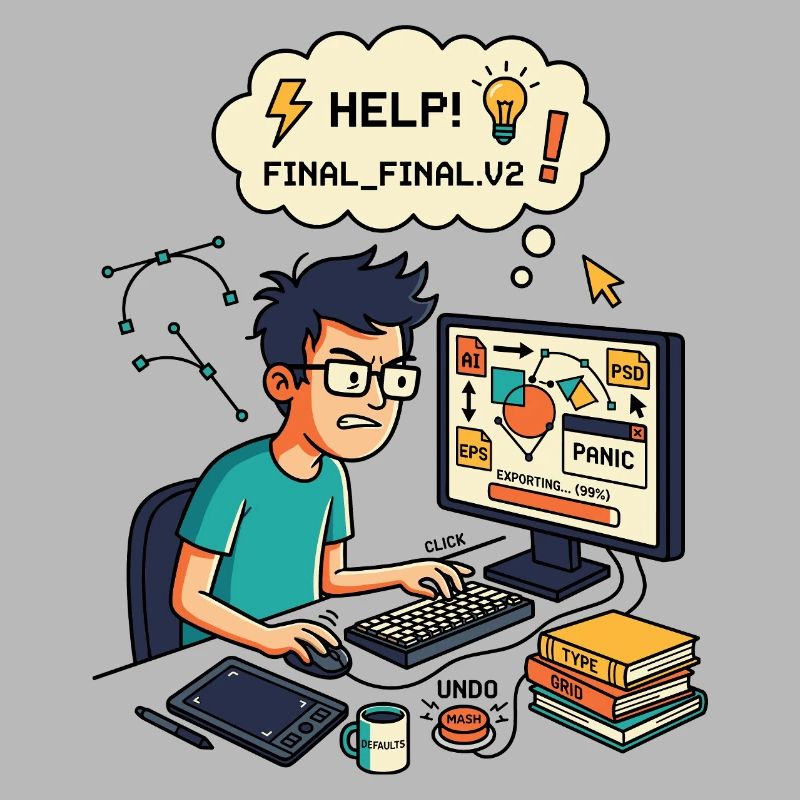 Graphiste Designer Chaos Export Panic