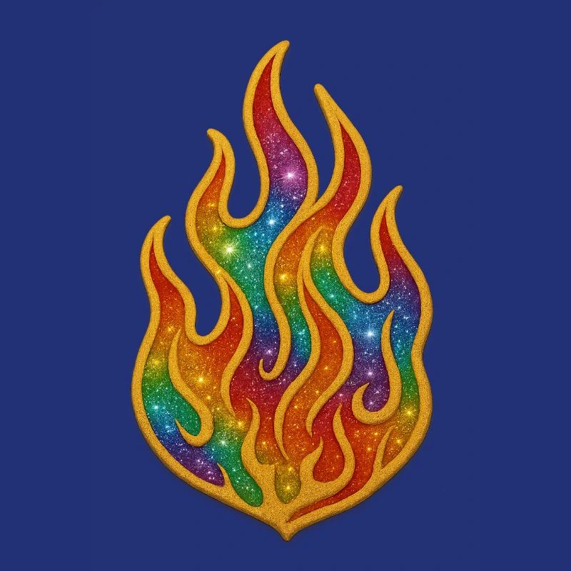 Regenbogenfeuer Patch