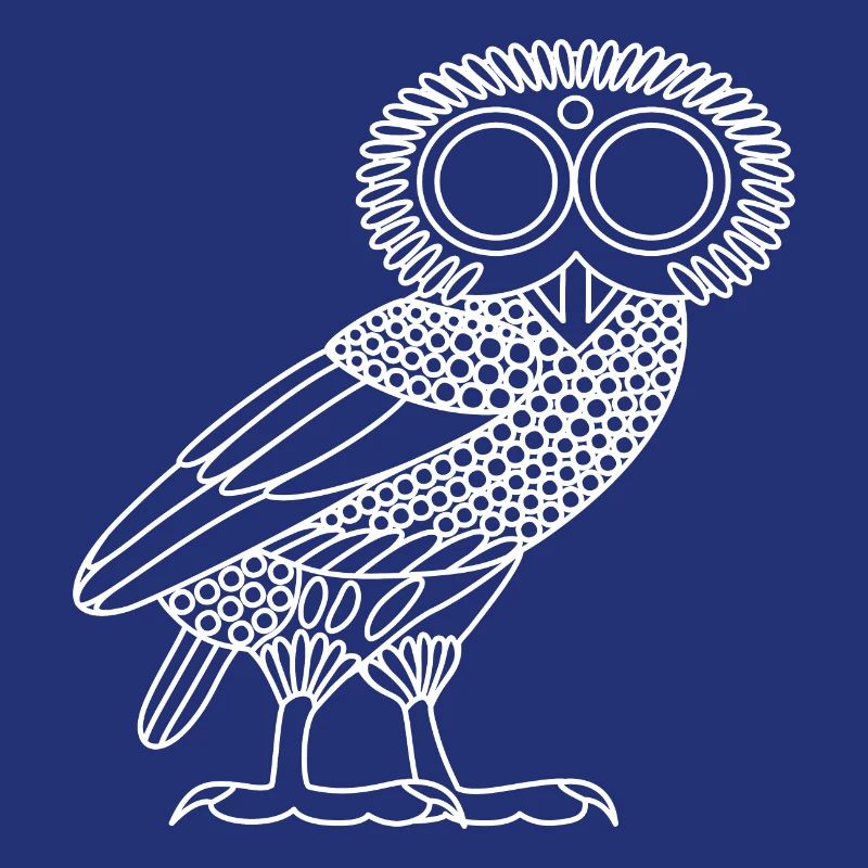 Eule der Athene [White Outline (nur Eule)]