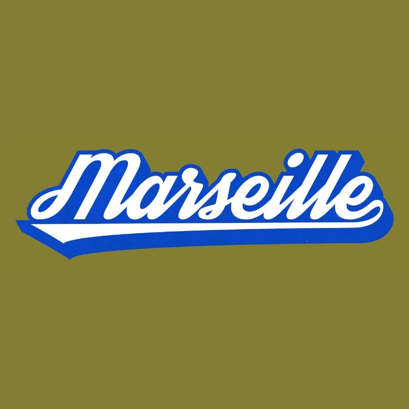 Marseille Rétro Blue Script