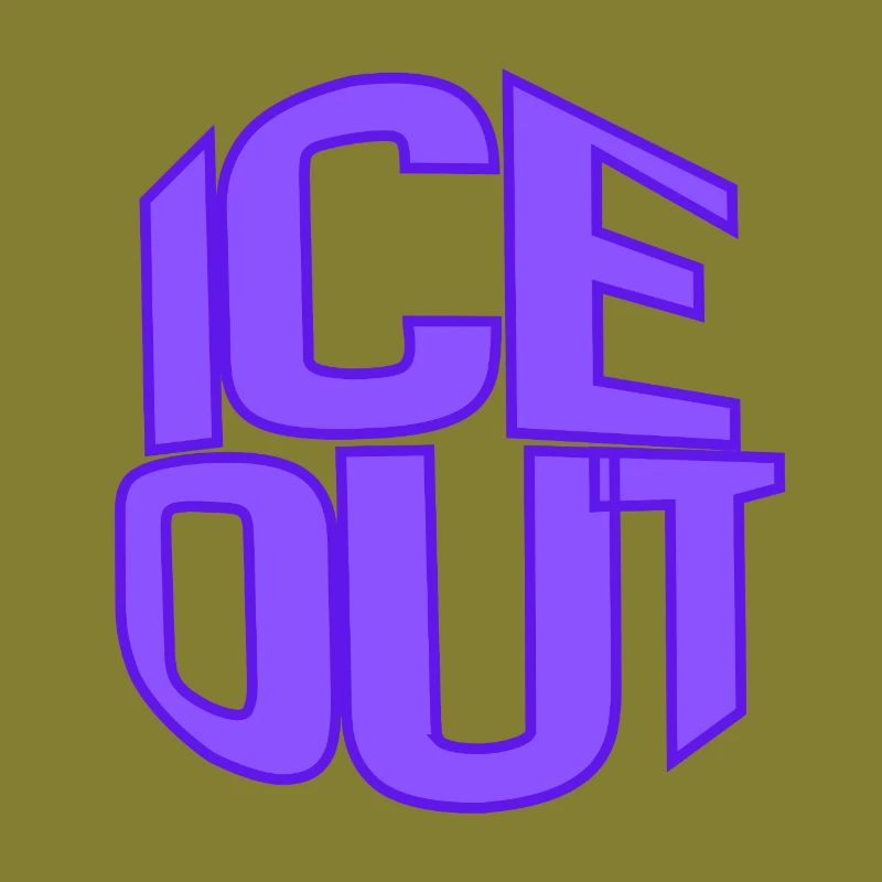 I C E Out Neon Block