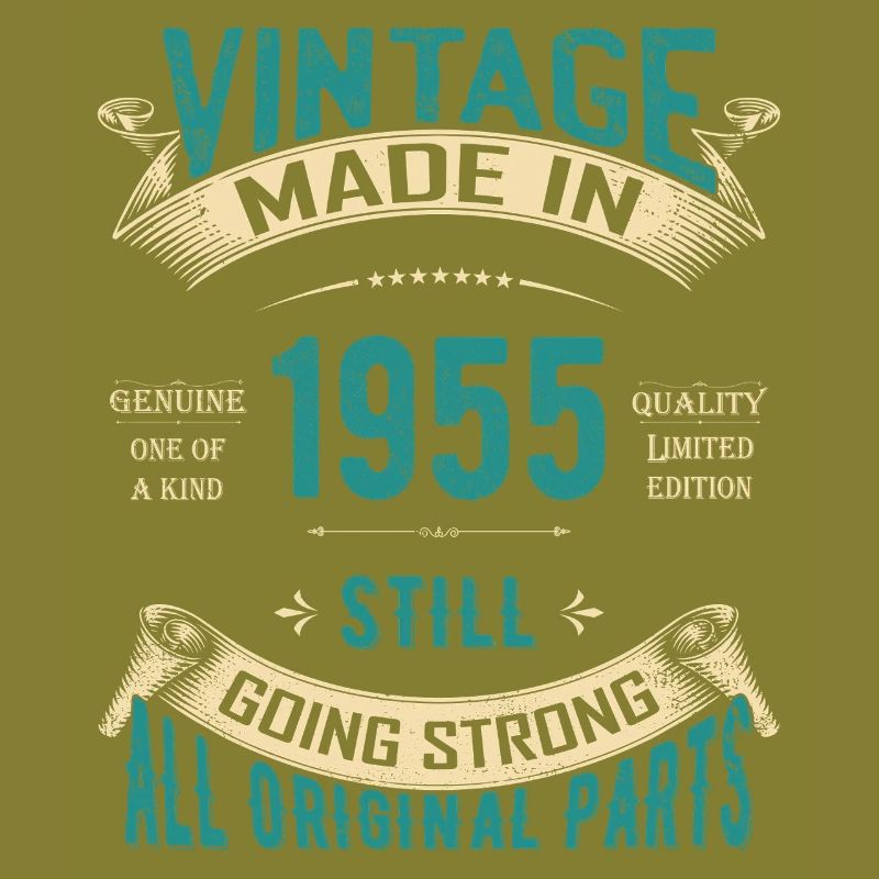 Conception de texte classique vintage de 1955